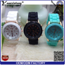 Yxl-784 Fabriqué en Chine Montre à quartz en silicone avec logo Design Femme Tendance Produits chauds Fashion Girl Silicon Watch